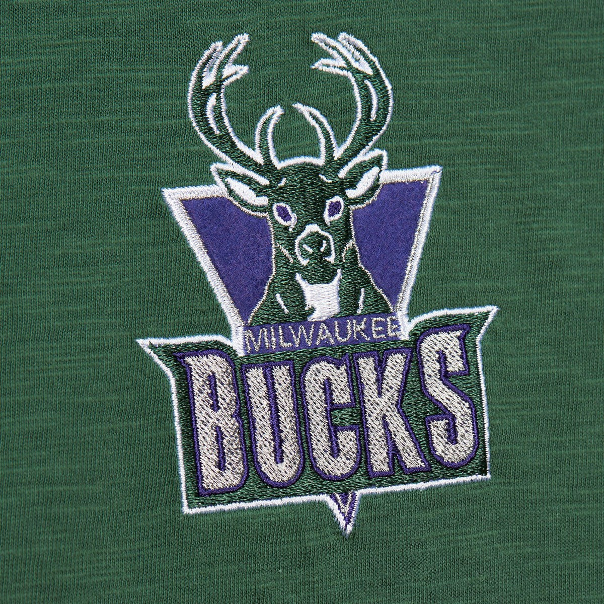 Milwaukee Bucks Hardwood Classics Felt Applique Slub T-Shirt Discount