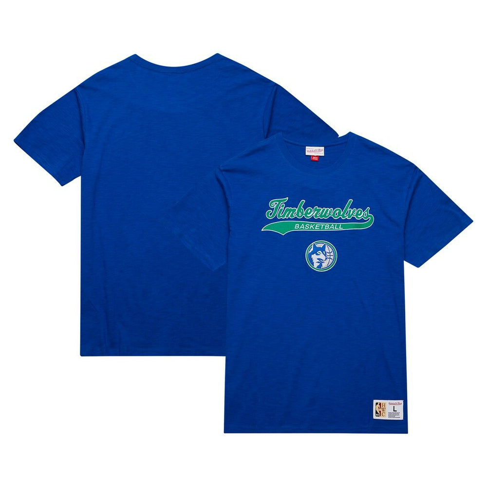 Minnesota Timberwolves Hardwood Classics Felt Applique Slub T-Shirt Discount