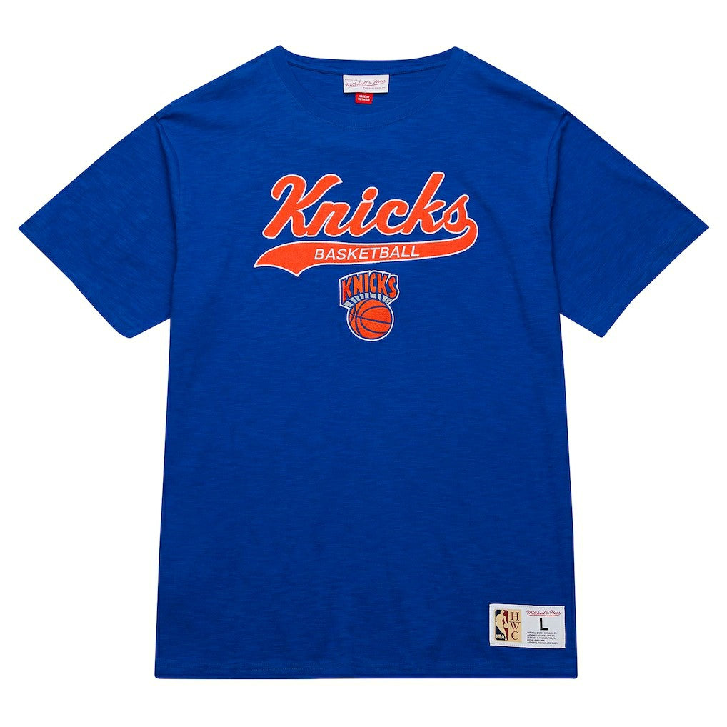 New York Knicks Hardwood Classics Felt Applique Slub T-Shirt Discount