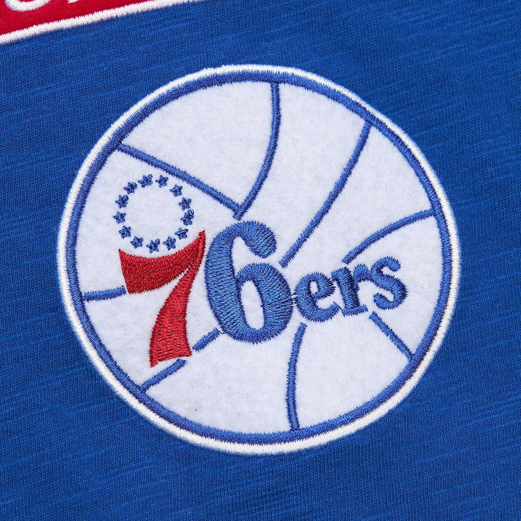 Philadelphia 76ers Hardwood Classics Felt Applique Slub T-Shirt Discount