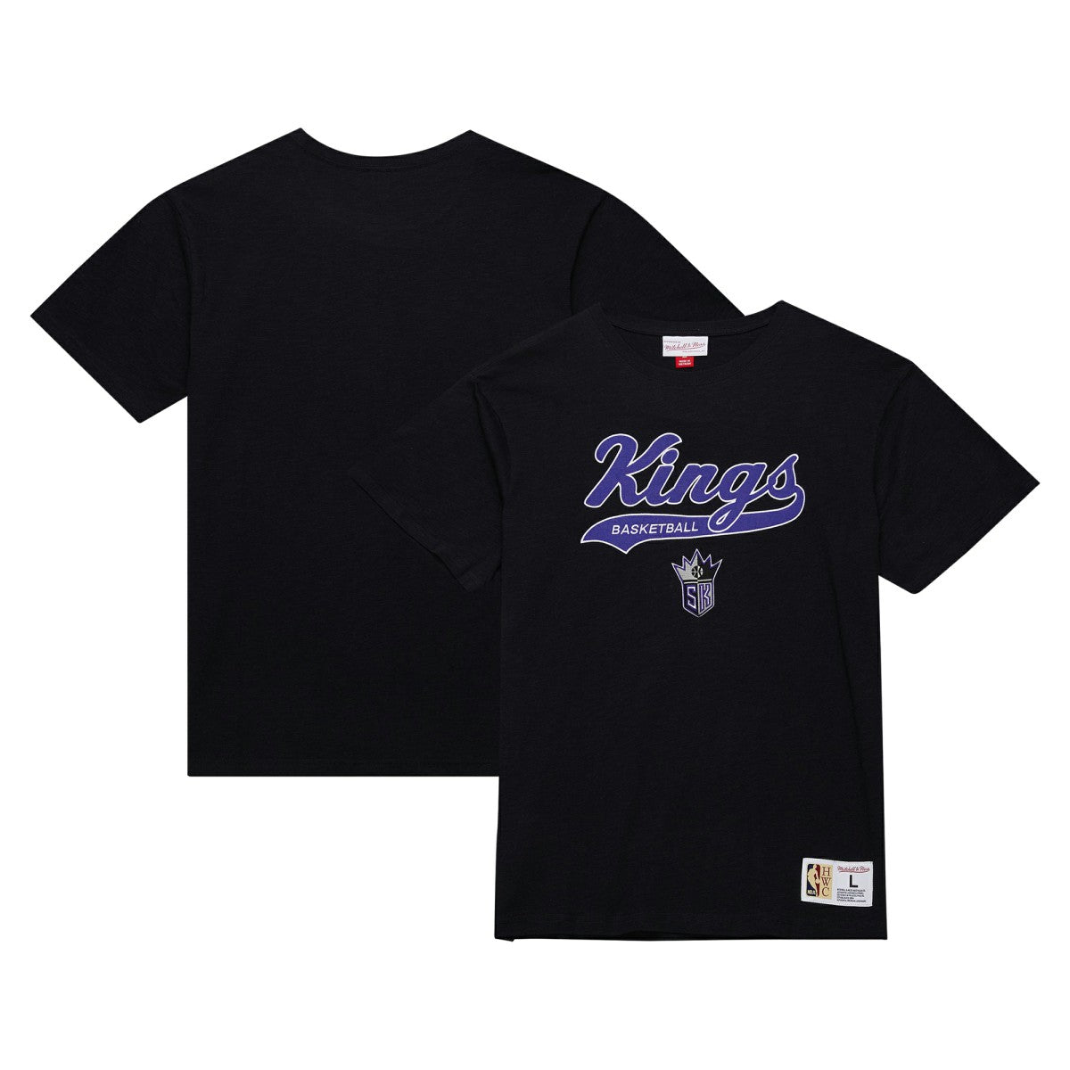 Sacramento Kings Hardwood Classics Felt Applique Slub T-Shirt Online