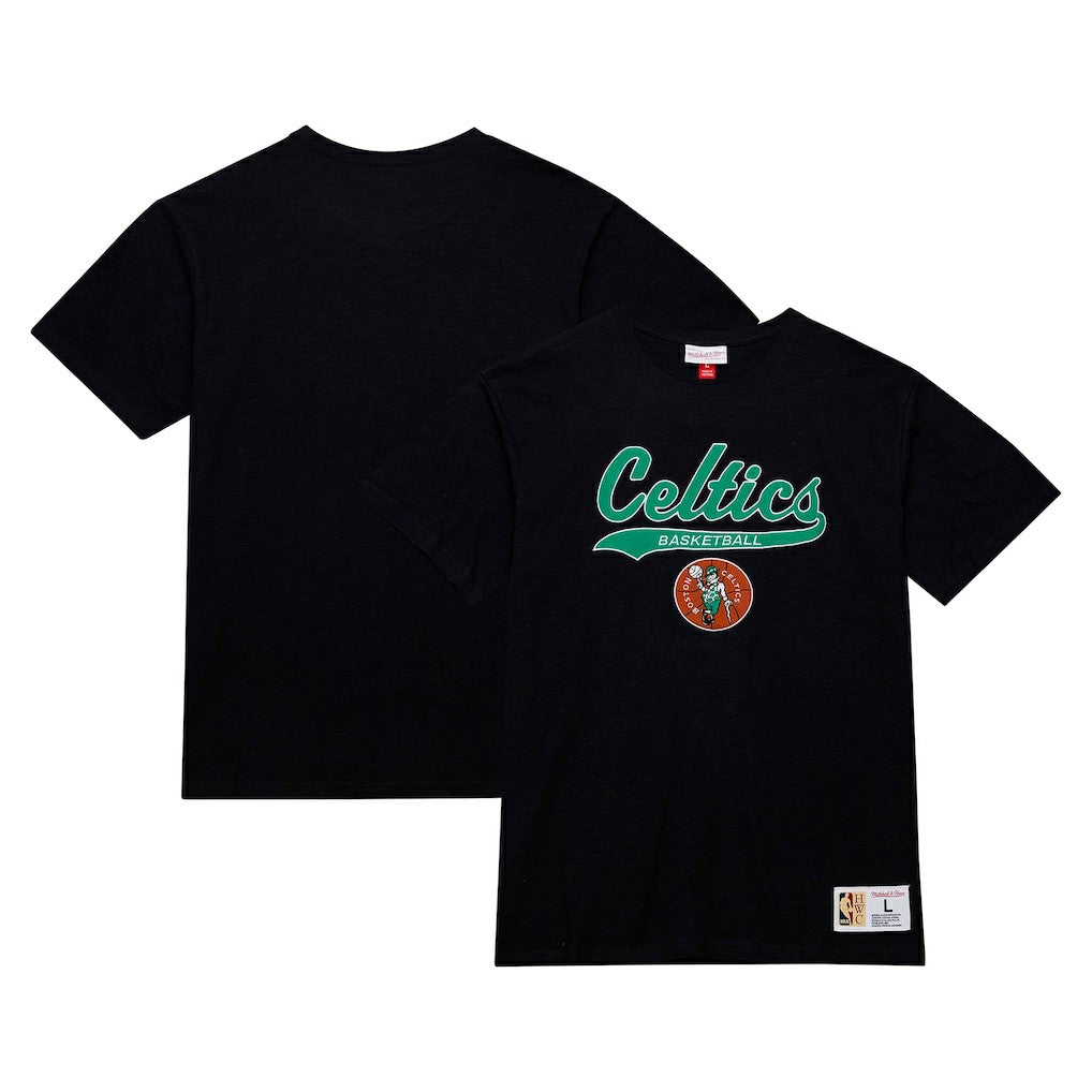 Boston Celtics Hardwood Classics Felt Applique Slub T-Shirt Discount