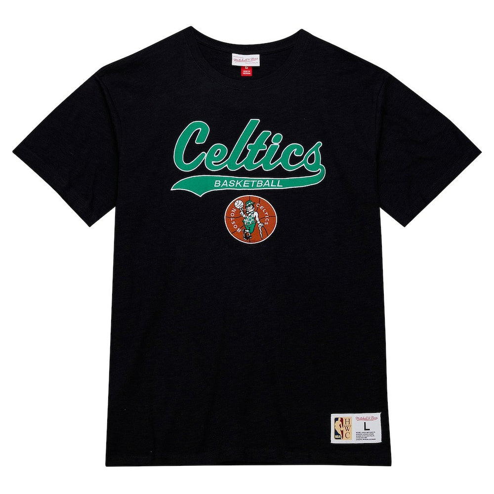 Boston Celtics Hardwood Classics Felt Applique Slub T-Shirt Discount