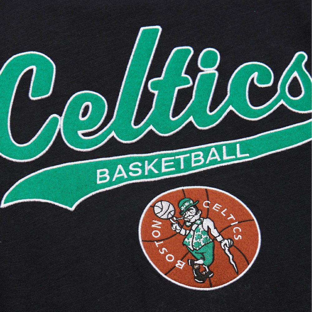 Boston Celtics Hardwood Classics Felt Applique Slub T-Shirt Discount