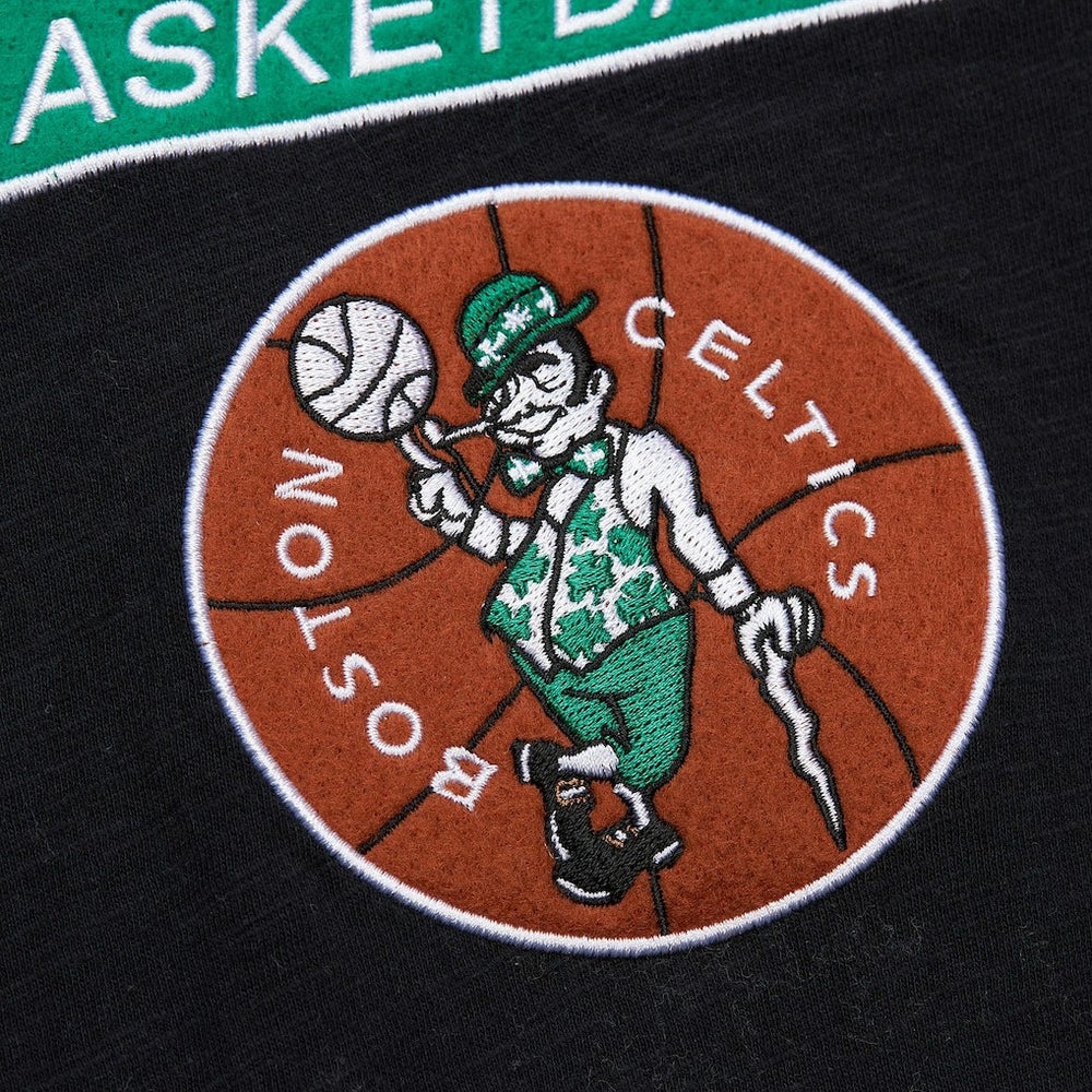 Boston Celtics Hardwood Classics Felt Applique Slub T-Shirt Discount