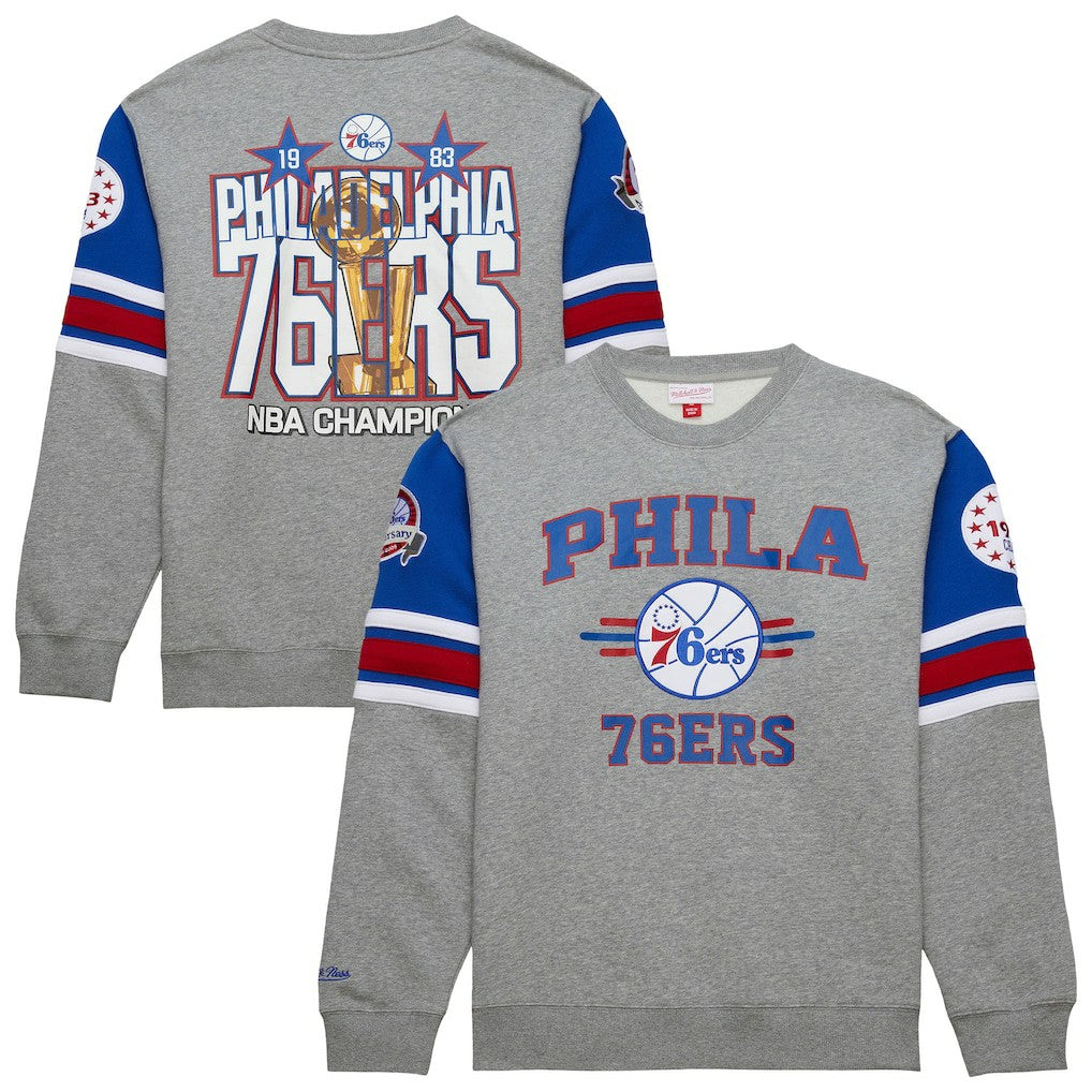 Philadelphia 76ers Hardwood Classics All Over 4.0 Pullover Sweatshirt On Sale