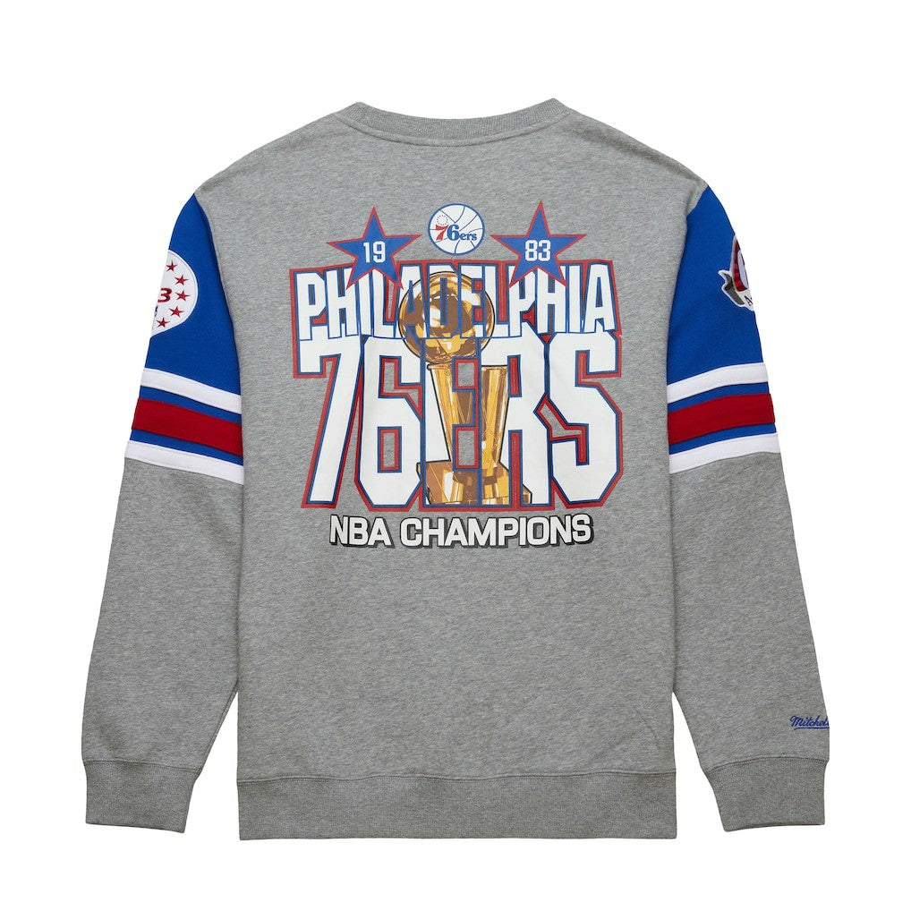 Philadelphia 76ers Hardwood Classics All Over 4.0 Pullover Sweatshirt On Sale