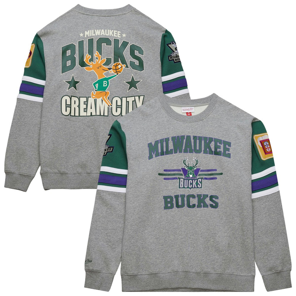 Milwaukee Bucks Hardwood Classics All Over 4.0 Pullover Sweatshirt Outlet