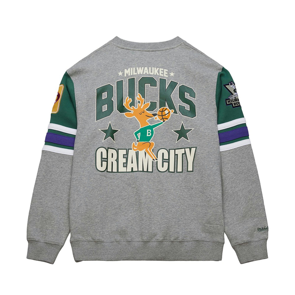 Milwaukee Bucks Hardwood Classics All Over 4.0 Pullover Sweatshirt Outlet