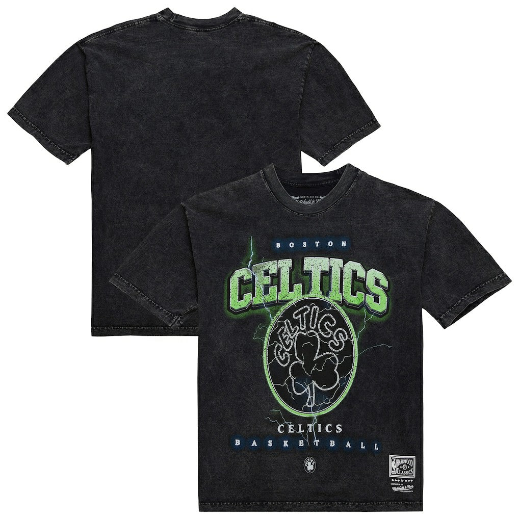 Boston Celtics Unisex Hardwood Classics Vintage Voltage Premium Heavyweight T-Shirt On Sale