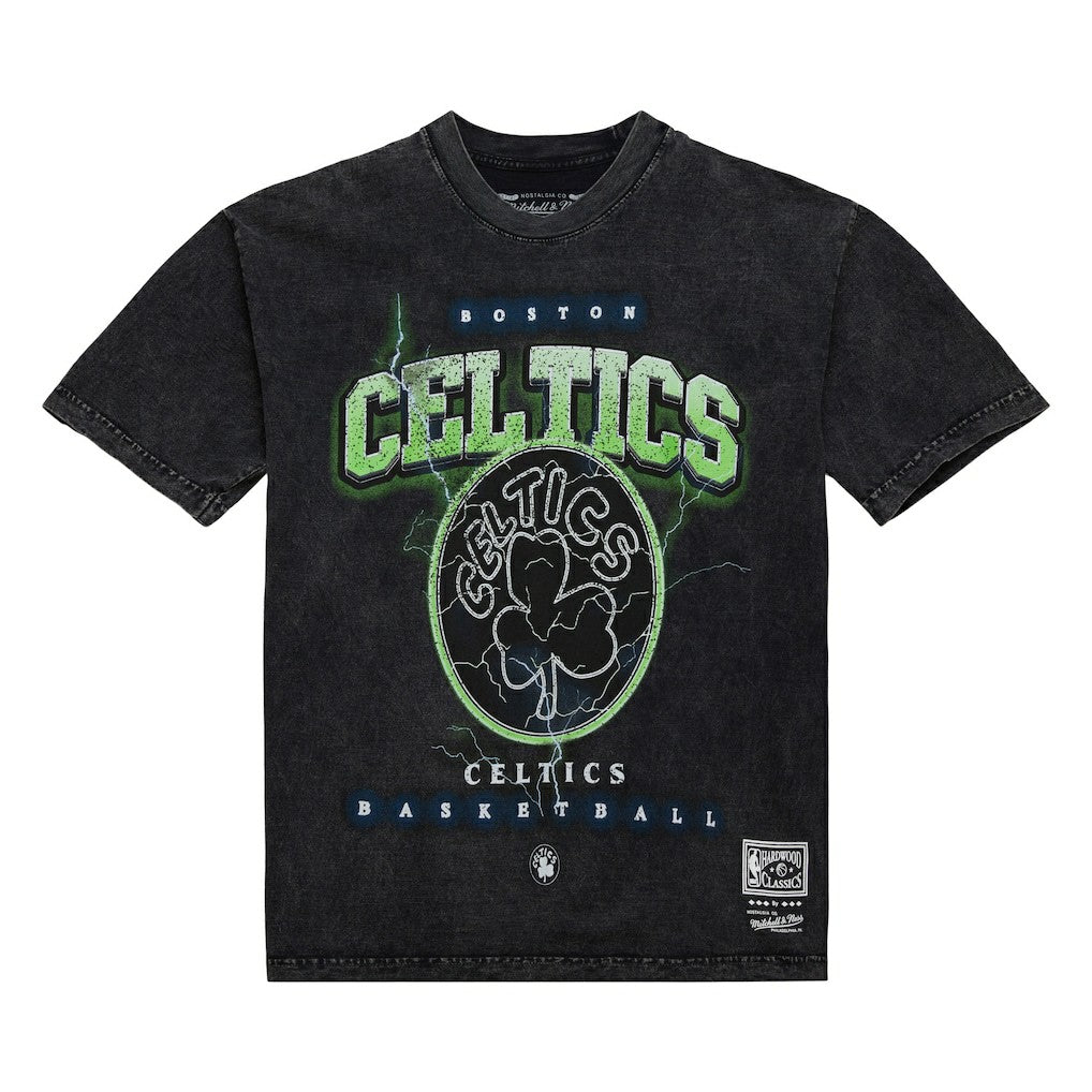 Boston Celtics Unisex Hardwood Classics Vintage Voltage Premium Heavyweight T-Shirt On Sale