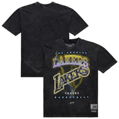 Los Angeles Lakers Unisex Hardwood Classics Vintage Voltage Premium Heavyweight T-Shirt On Sale