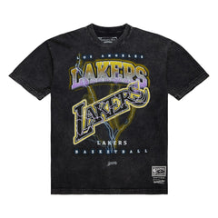 Los Angeles Lakers Unisex Hardwood Classics Vintage Voltage Premium Heavyweight T-Shirt On Sale