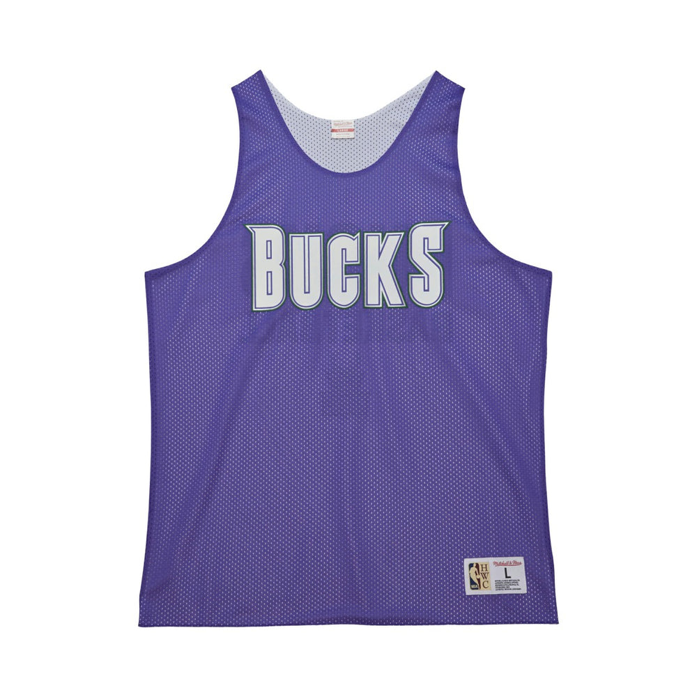 Milwaukee Bucks Hardwood Classics Reversible Mesh Practice Jersey New