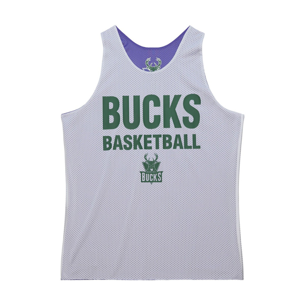 Milwaukee Bucks Hardwood Classics Reversible Mesh Practice Jersey New