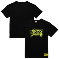 Philadelphia 76ers Hardwood Classics Neon Nights Premium T-Shirt On Sale
