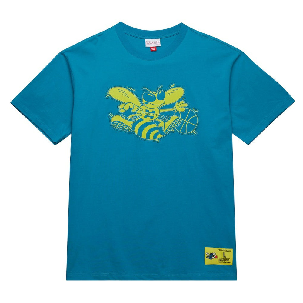 Charlotte Hornets Hardwood Classics Neon Nights Premium T-Shirt On Sale