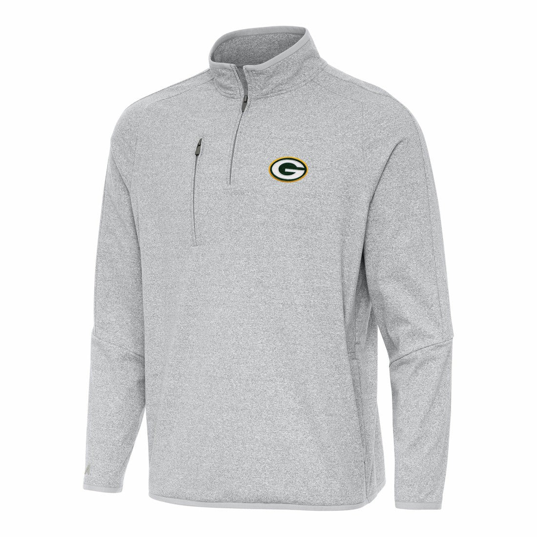 Green Bay Packers  Antigua Certain Tri-Blend Quarter-Zip Top