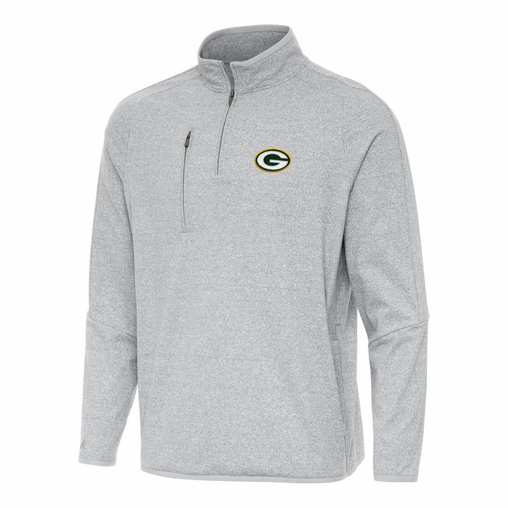 Green Bay Packers  Antigua Certain Tri-Blend Quarter-Zip Top