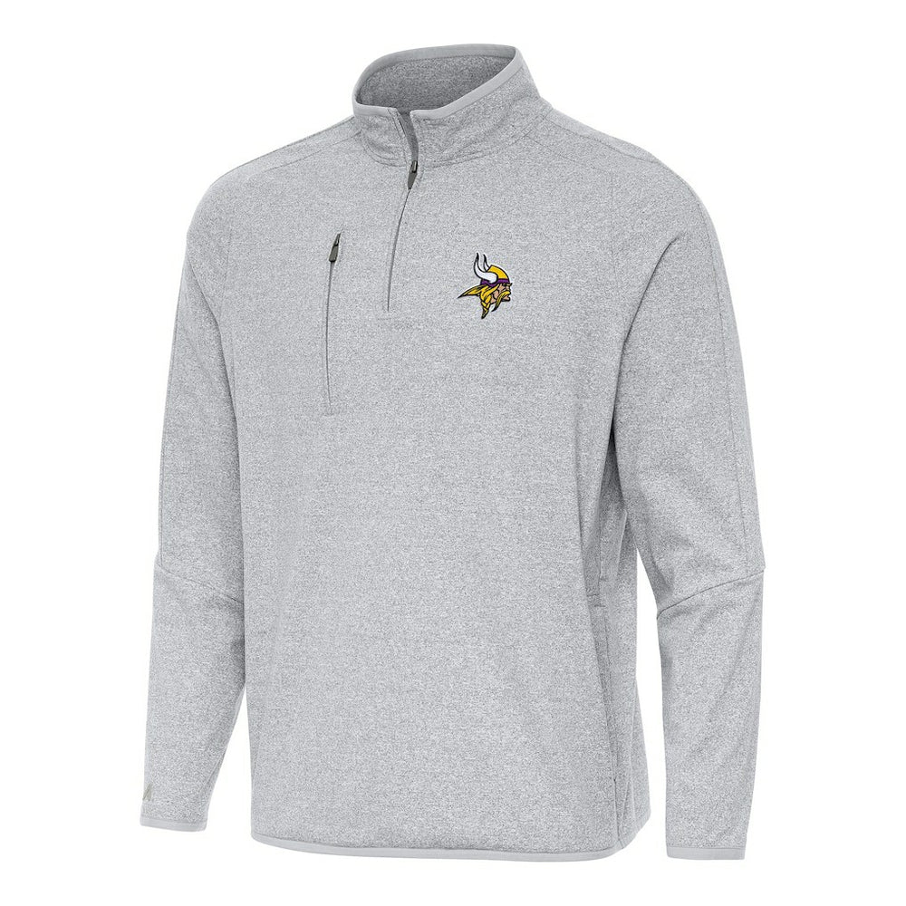 Minnesota Vikings  Antigua Certain Tri-Blend Quarter-Zip Top
