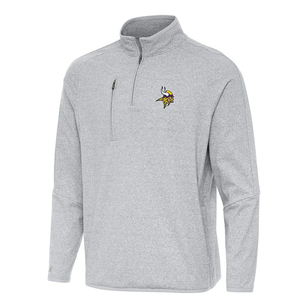 Minnesota Vikings  Antigua Certain Tri-Blend Quarter-Zip Top