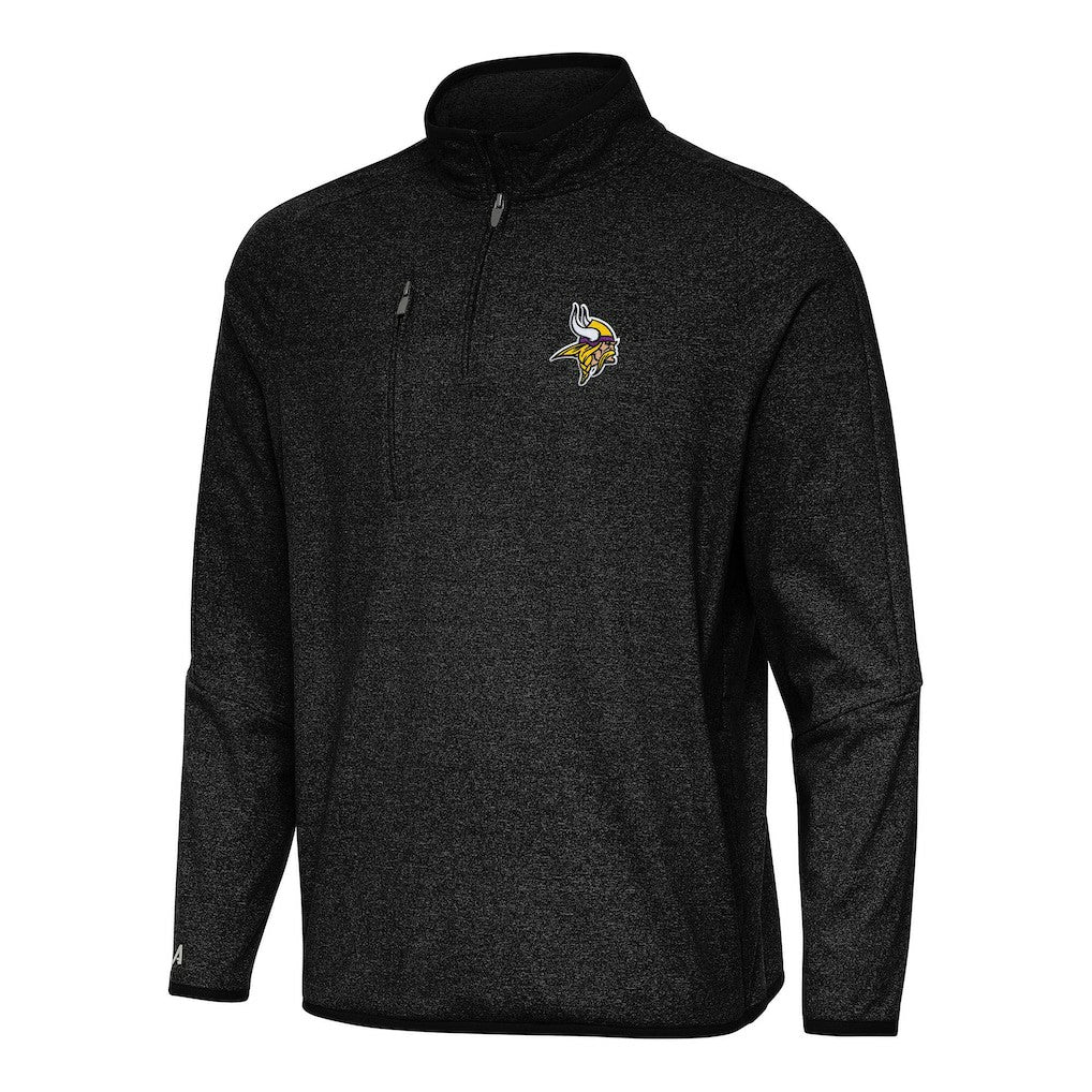 Minnesota Vikings  Antigua Certain Tri-Blend Quarter-Zip Top