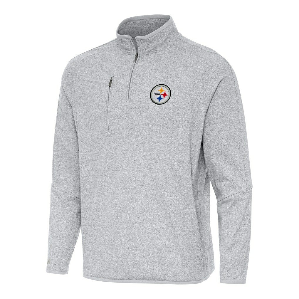 Pittsburgh Steelers  Antigua Certain Tri-Blend Quarter-Zip Top