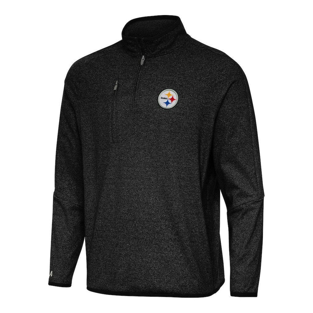 Pittsburgh Steelers  Antigua Certain Tri-Blend Quarter-Zip Top