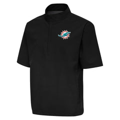 Miami Dolphins  Antigua Brisk Short Sleeve Quarter-Zip Windshirt