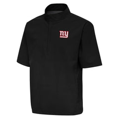 New York Giants  Antigua Brisk Short Sleeve Quarter-Zip Windshirt