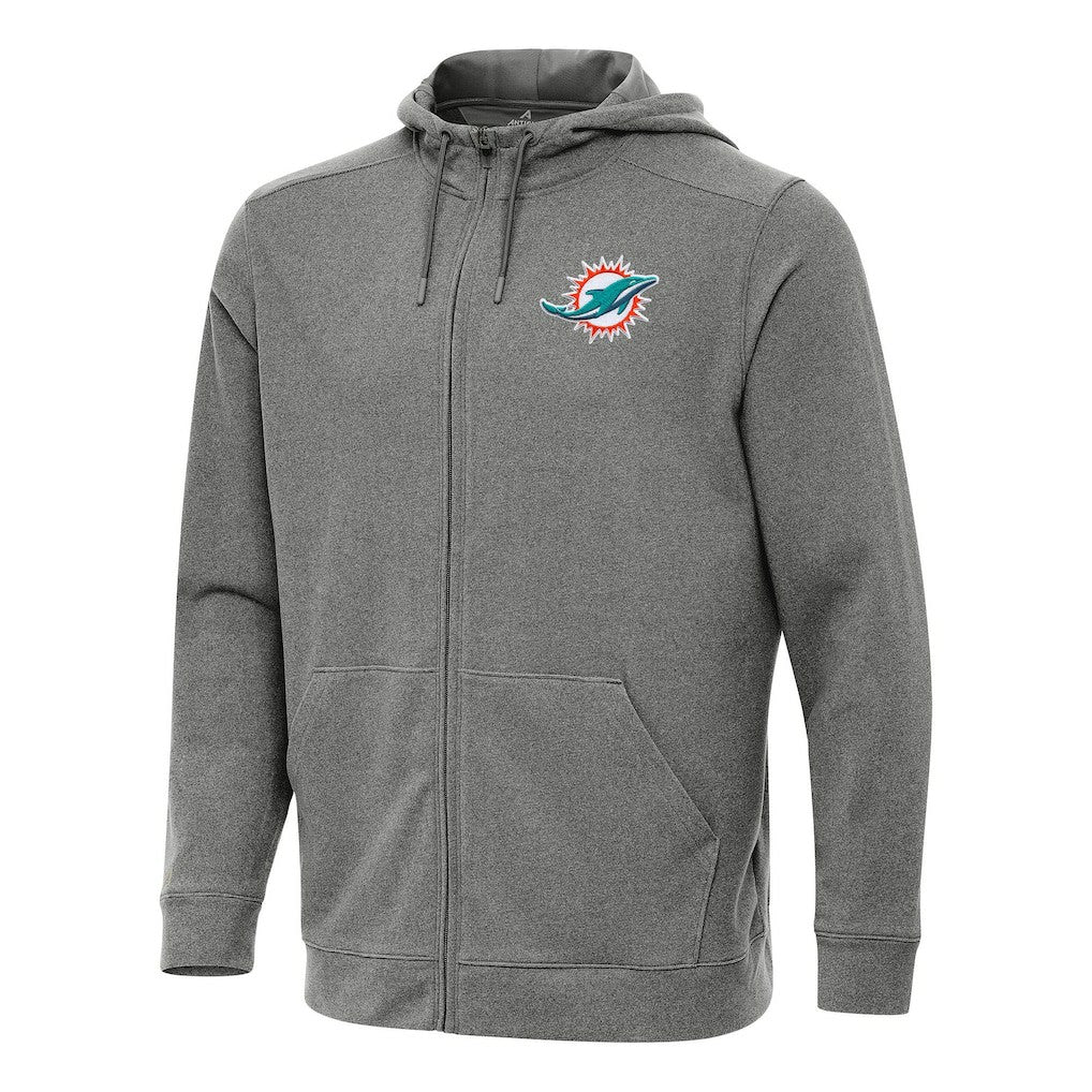 Miami Dolphins  Antigua Effortless Full-Zip Hoodie