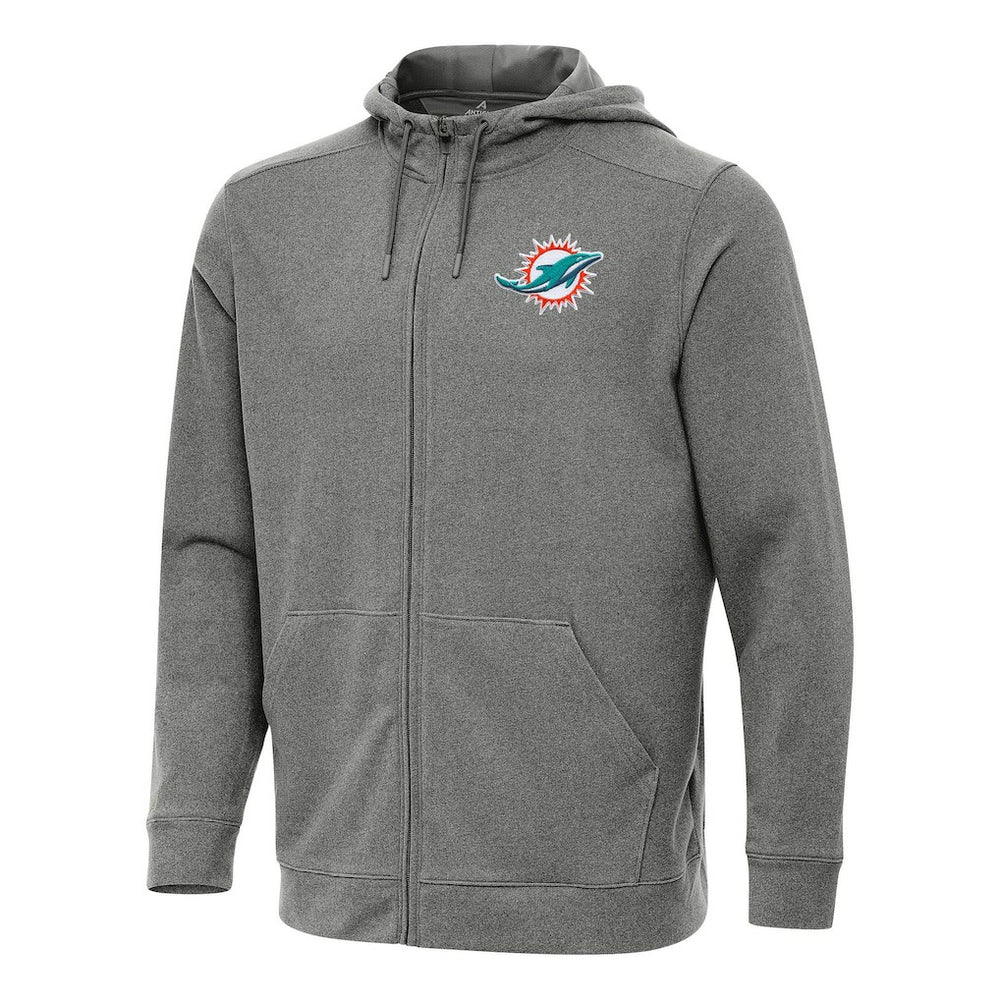 Miami Dolphins  Antigua Effortless Full-Zip Hoodie