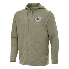 Miami Dolphins  Antigua Effortless Full-Zip Hoodie