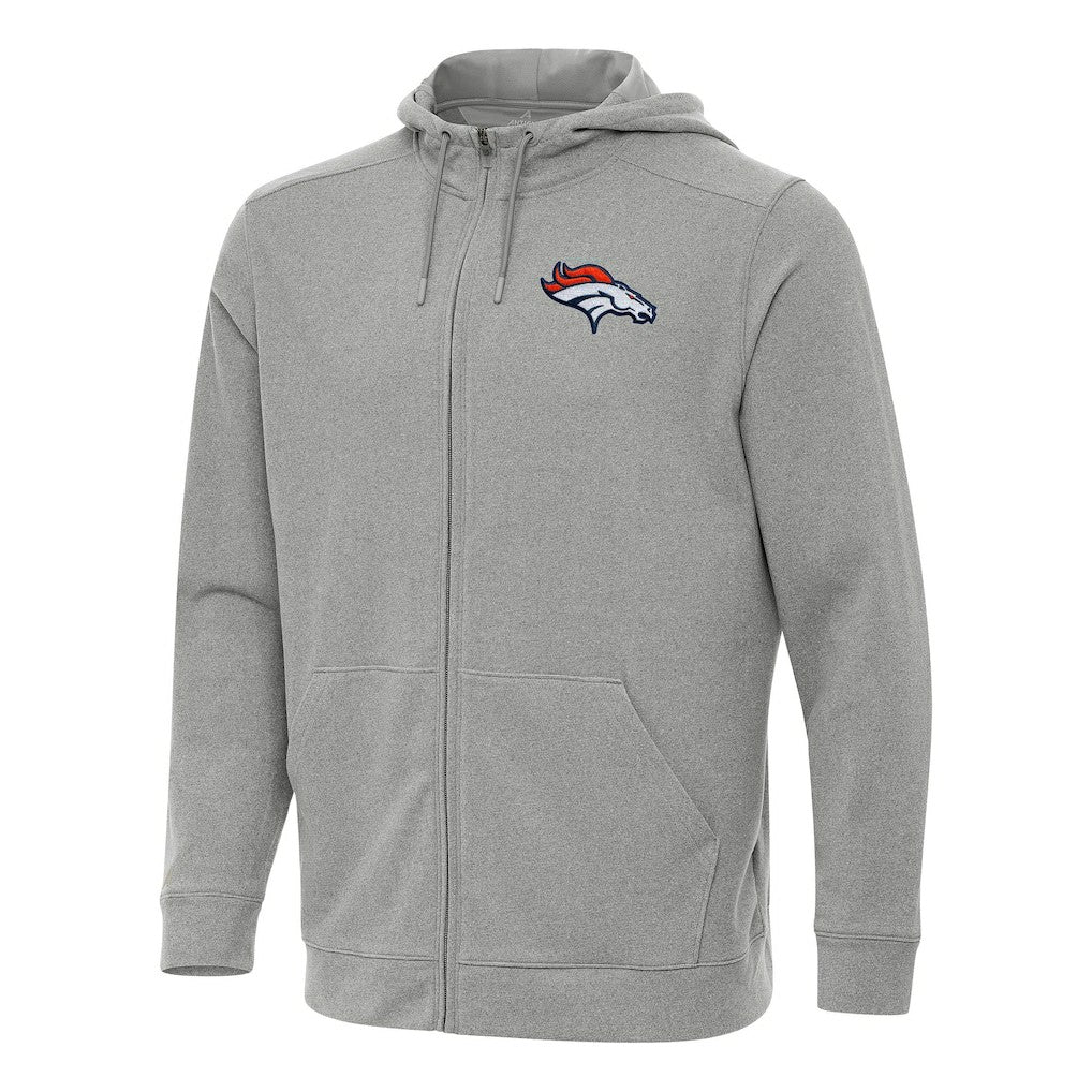 Denver Broncos  Antigua Effortless Full-Zip Hoodie