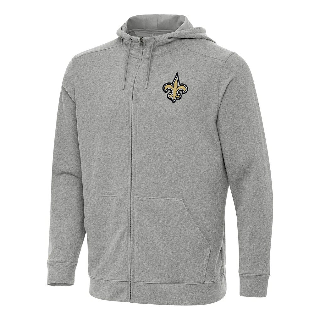 New Orleans Saints  Antigua Effortless Full-Zip Hoodie