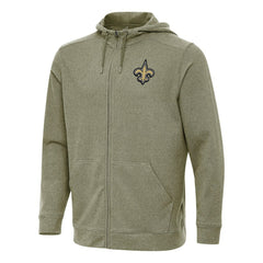 New Orleans Saints  Antigua Effortless Full-Zip Hoodie