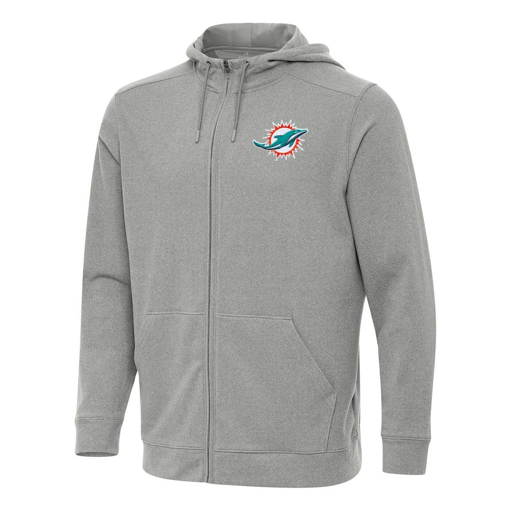 Miami Dolphins  Antigua Effortless Full-Zip Hoodie