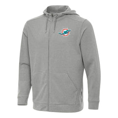 Miami Dolphins  Antigua Effortless Full-Zip Hoodie