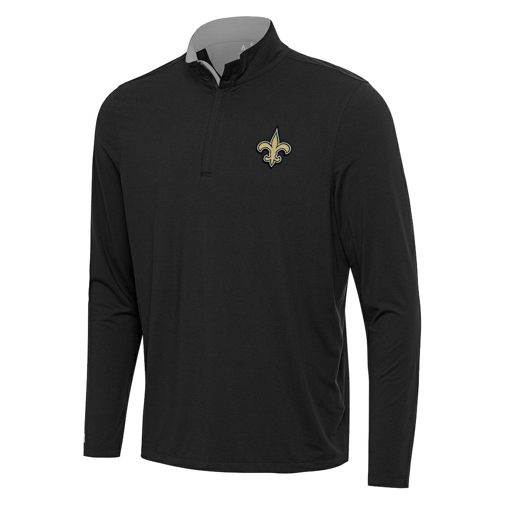New Orleans Saints  Antigua Content Quarter-Zip Pullover Top