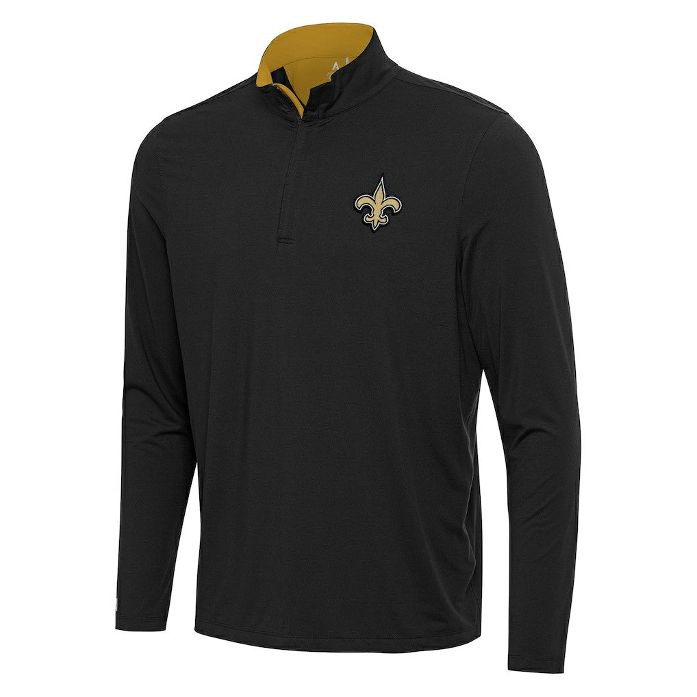 New Orleans Saints  Antigua Content Quarter-Zip Pullover Top