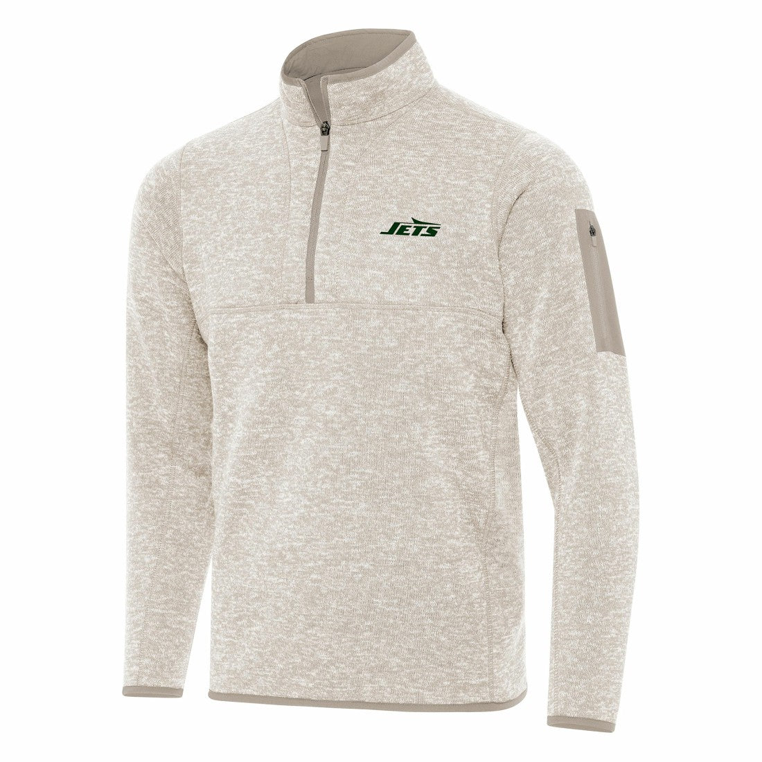 New York Jets  Antigua Fortune Quarter-Zip Pullover Jacket