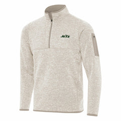 New York Jets  Antigua Fortune Quarter-Zip Pullover Jacket
