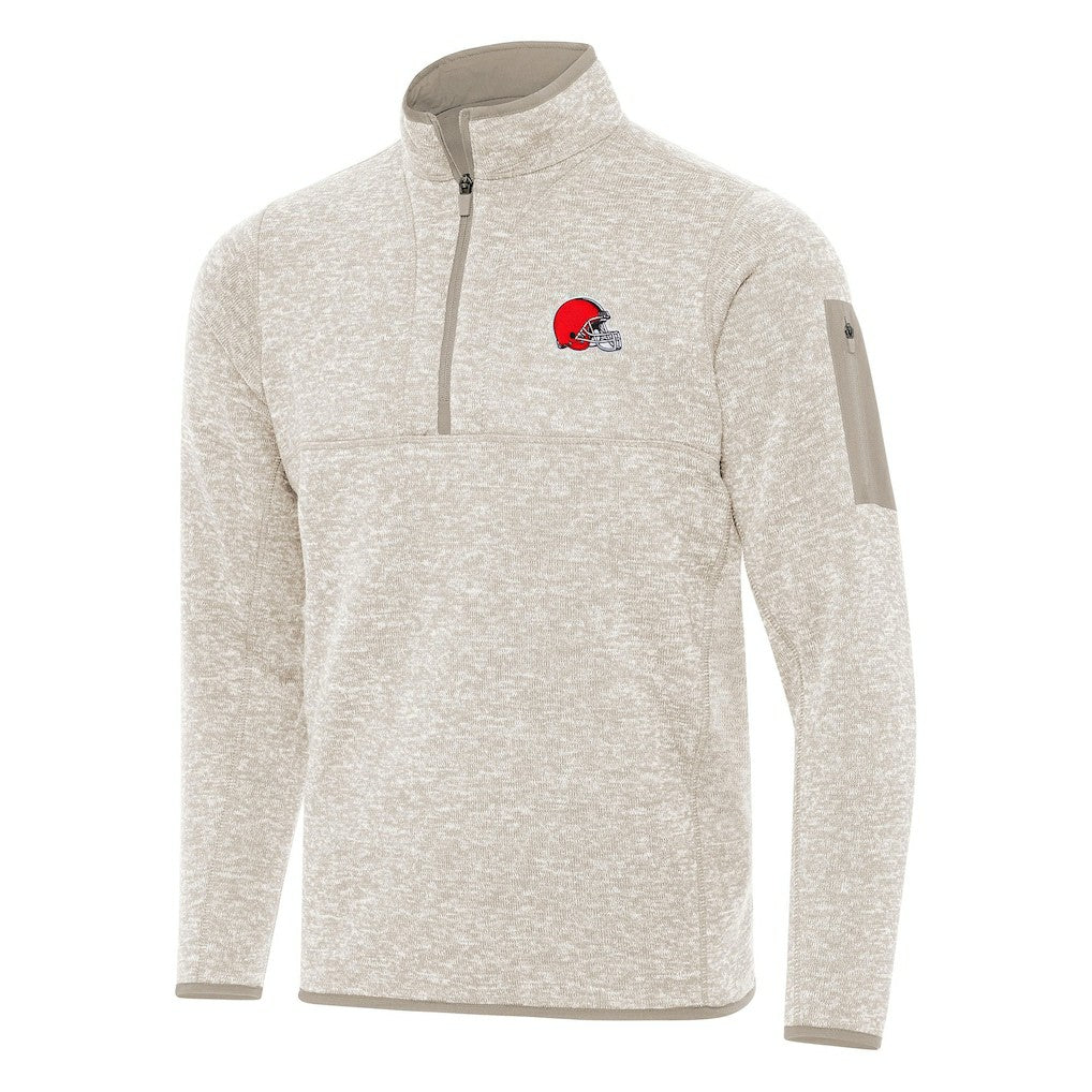 Cleveland Browns  Antigua Fortune Quarter-Zip Pullover Jacket