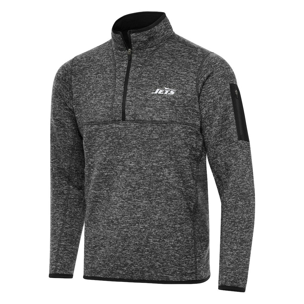 New York Jets  Antigua Fortune Quarter-Zip Pullover Jacket