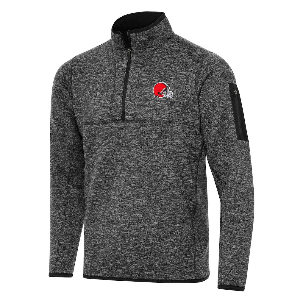 Cleveland Browns  Antigua Fortune Quarter-Zip Pullover Jacket