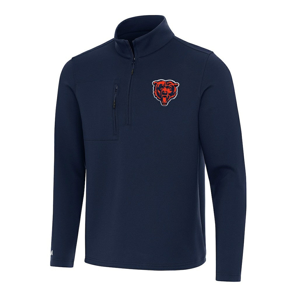 Chicago Bears  Antigua Bear Logo Insider Quarter-Zip Pullover Top