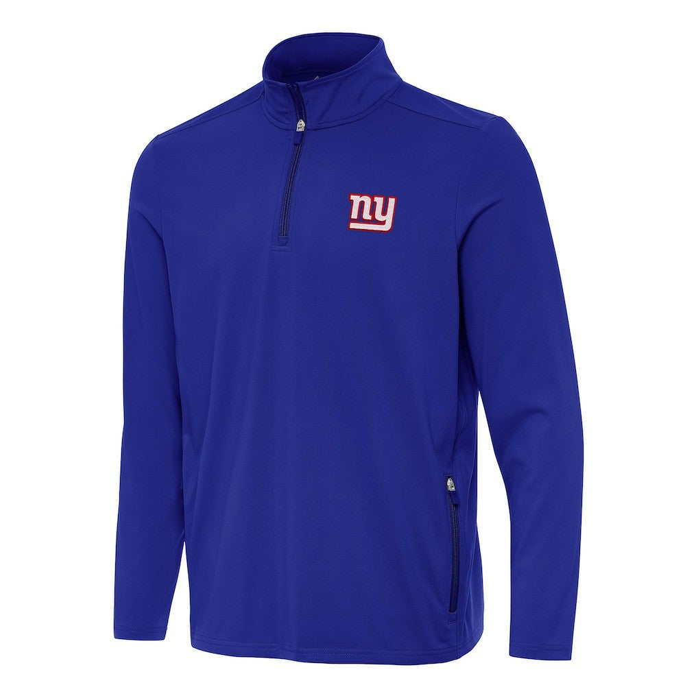 New York Giants  Antigua Perilous Quarter-Zip Pullover Top