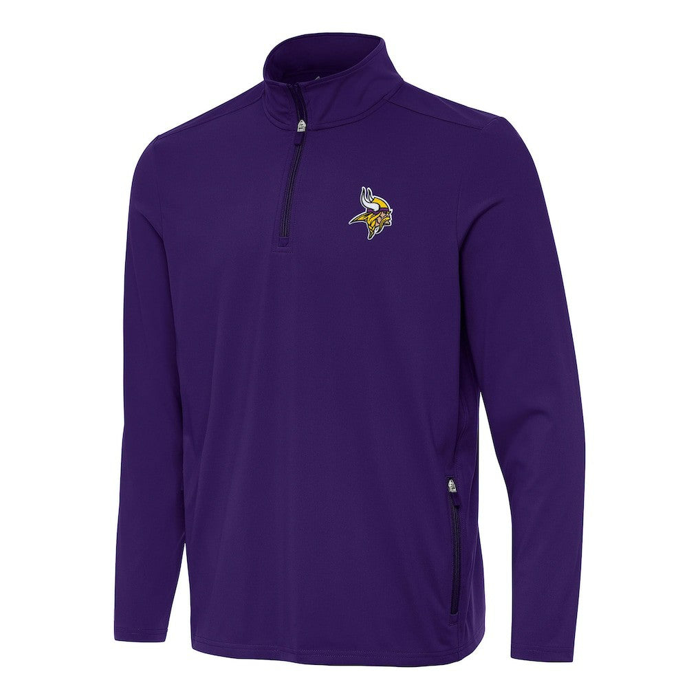 Minnesota Vikings  Antigua Perilous Quarter-Zip Pullover Top