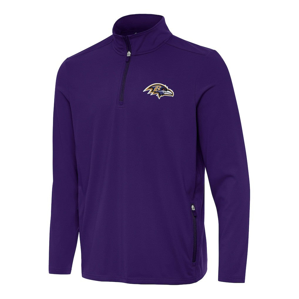 Baltimore Ravens  Antigua Perilous Quarter-Zip Pullover Top