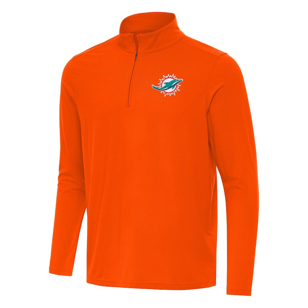 Miami Dolphins  Antigua Intent Quarter-Zip Pullover Top